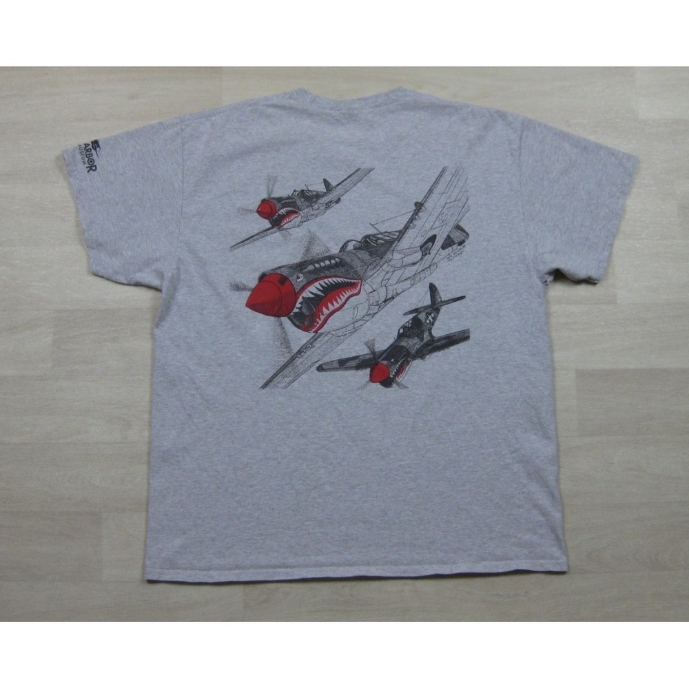 Vintage Pearl Harbor Aviation Museum T-Shirt (XL) P-40 Warhawk‎ Flying Tigers